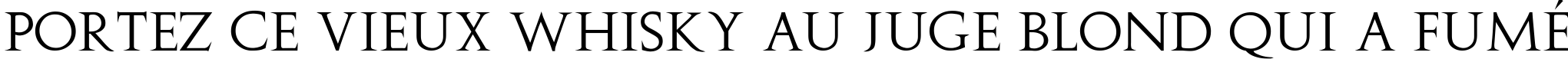 Пример написания шрифтом Augustus текста на французском
