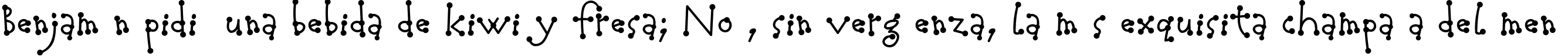 Пример написания шрифтом AuktyonDotZ текста на испанском