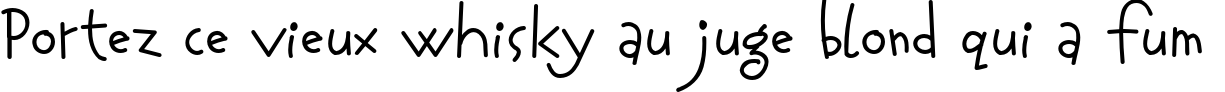 Пример написания шрифтом AuktyonZ текста на французском