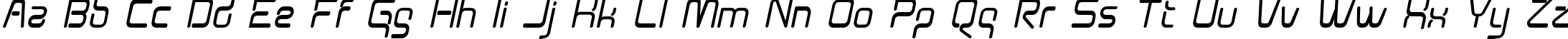 Пример написания английского алфавита шрифтом Aunchanted Bold Oblique