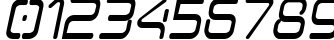 Пример написания цифр шрифтом Aunchanted Bold Oblique
