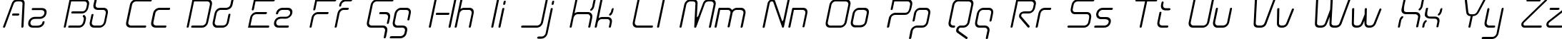 Пример написания английского алфавита шрифтом Aunchanted Oblique
