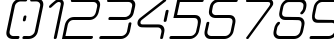 Пример написания цифр шрифтом Aunchanted Oblique