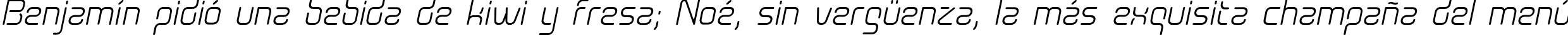 Пример написания шрифтом Aunchanted Oblique текста на испанском