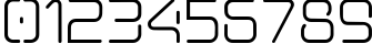 Пример написания цифр шрифтом Aunchanted