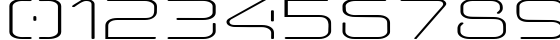 Пример написания цифр шрифтом Aunchanted Thin Expanded