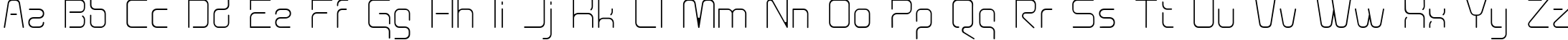 Пример написания английского алфавита шрифтом Aunchanted Thin