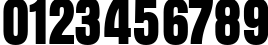 Пример написания цифр шрифтом Aurora Bold Condensed BT
