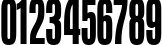 Пример написания цифр шрифтом Aurora Condensed BT