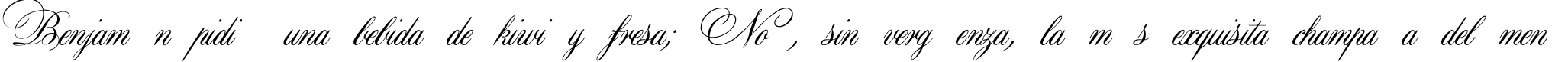 Пример написания шрифтом Aurora Script текста на испанском