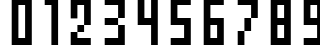 Пример написания цифр шрифтом AuX DotBitC Compressed