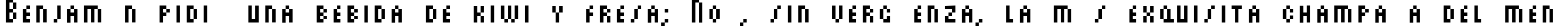 Пример написания шрифтом AuX DotBitC Cond SmallCaps текста на испанском