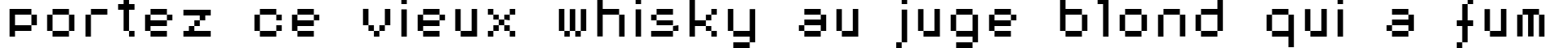 Пример написания шрифтом AuX DotBitC текста на французском