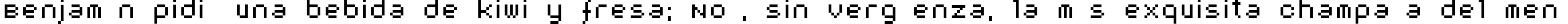 Пример написания шрифтом AuX DotBitC текста на испанском