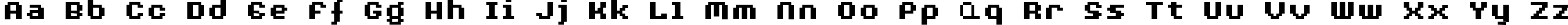 Пример написания английского алфавита шрифтом AuX DotBitC Xtra Bold