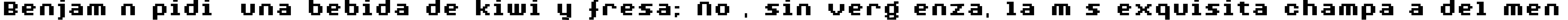 Пример написания шрифтом AuX DotBitC Xtra Bold текста на испанском