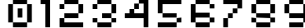 Пример написания цифр шрифтом AuX DotBitC Xtra