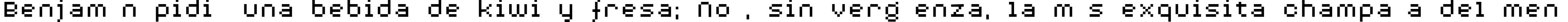 Пример написания шрифтом AuX DotBitC Xtra текста на испанском