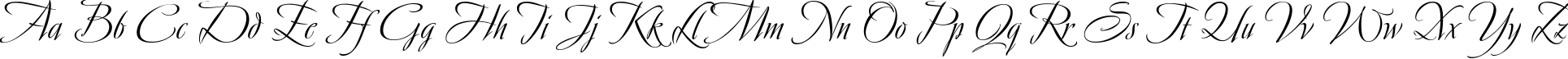 Пример написания английского алфавита шрифтом Avalon Medium