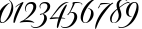 Пример написания цифр шрифтом Avalon Medium