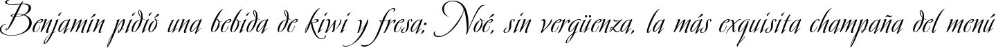 Пример написания шрифтом Avalon Medium текста на испанском