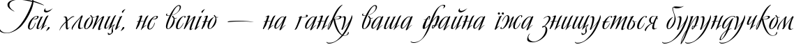 Пример написания шрифтом Avalon Medium текста на украинском