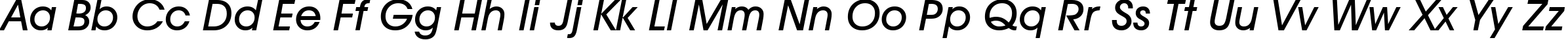 Пример написания английского алфавита шрифтом Avant Garde Medium Oblique BT
