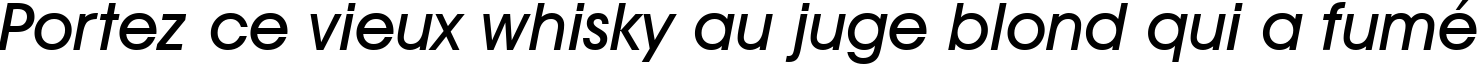 Пример написания шрифтом Avant Garde Medium Oblique BT текста на французском