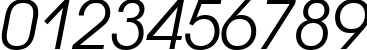 Пример написания цифр шрифтом AvantGardeCTT Italic
