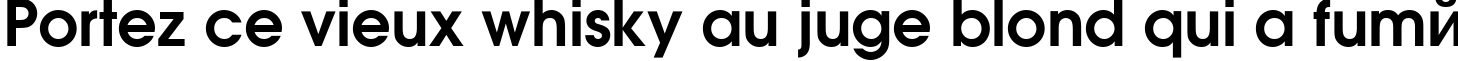 Пример написания шрифтом Avanti Bold текста на французском