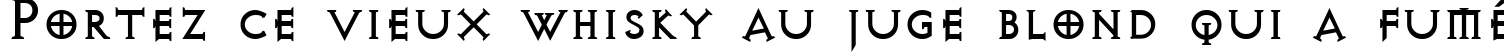 Пример написания шрифтом AvQest текста на французском