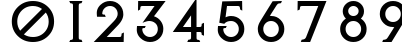 Пример написания цифр шрифтом AvQest