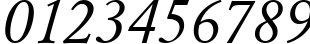 Пример написания цифр шрифтом AZGaramondCTT-Italic