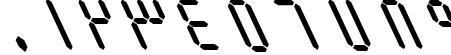 Пример написания цифр шрифтом B Elm Italic