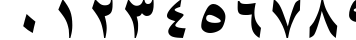 Пример написания цифр шрифтом B Shiraz