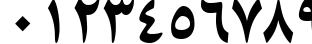 Пример написания цифр шрифтом B Zar Bold