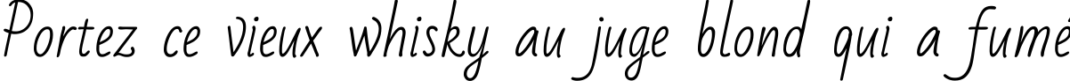 Пример написания шрифтом Bad Script Regular текста на французском