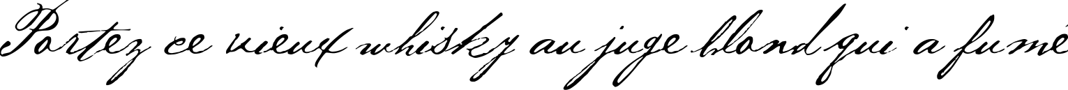 Пример написания шрифтом BakerScript текста на французском