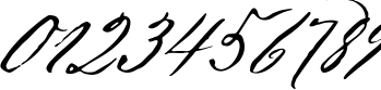 Пример написания цифр шрифтом BakerScript