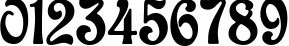 Пример написания цифр шрифтом Baldur