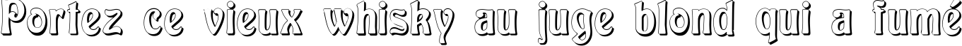 Пример написания шрифтом Baldur Shadow текста на французском