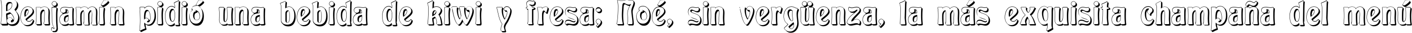 Пример написания шрифтом Baldur Shadow текста на испанском