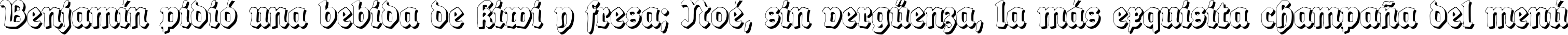 Пример написания шрифтом Ballade Shadow текста на испанском