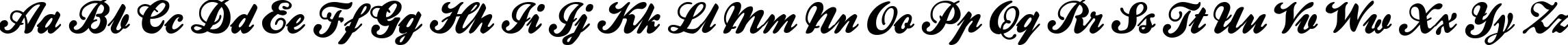 Пример написания английского алфавита шрифтом Ballpark Weiner