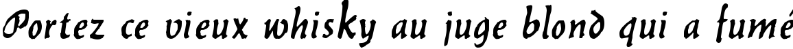 Пример написания шрифтом Balthazar Regular текста на французском