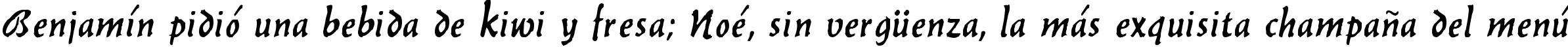 Пример написания шрифтом Balthazar Regular текста на испанском