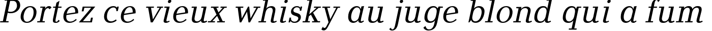 Пример написания шрифтом BalticaC Italic текста на французском