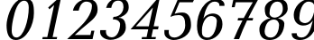 Пример написания цифр шрифтом BalticaC Italic