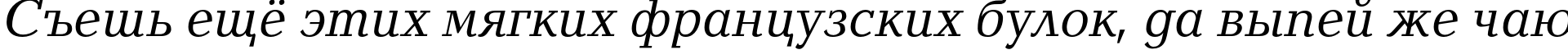 Пример написания шрифтом BalticaC Italic текста на русском