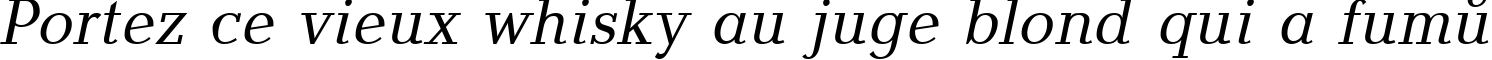 Пример написания шрифтом BalticaCTT Italic текста на французском